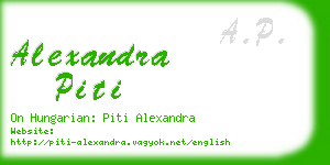 alexandra piti business card